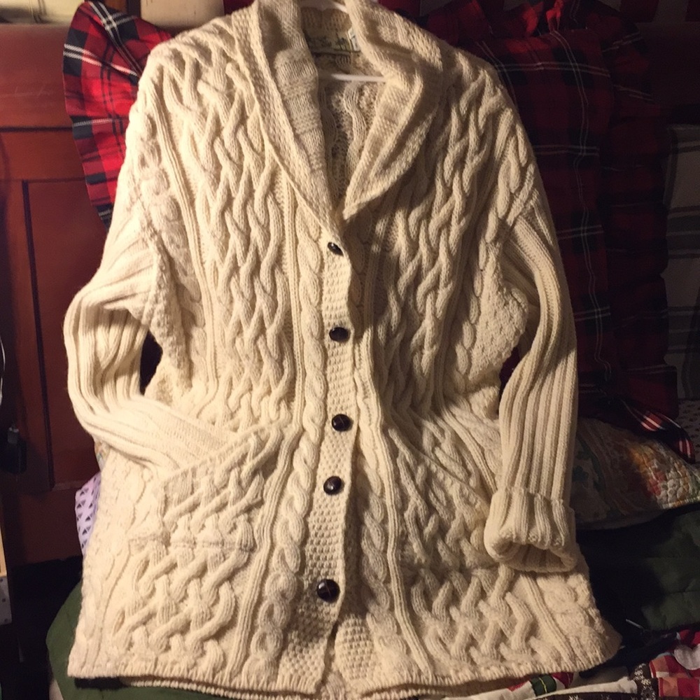 Aran Irish wool sweater 50th anniversary size xl